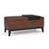 Front. Simpli Home - Oregon Storage Ottoman Bench with Tray - Distressed Saddle Brown.
