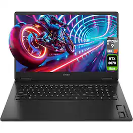 HP - Refurbished Excellent - OMEN Gaming Laptop: 17.3" QHD - AMD Ryzen 9 - RTX 5070 - 32GB|1TB - W11 - Black