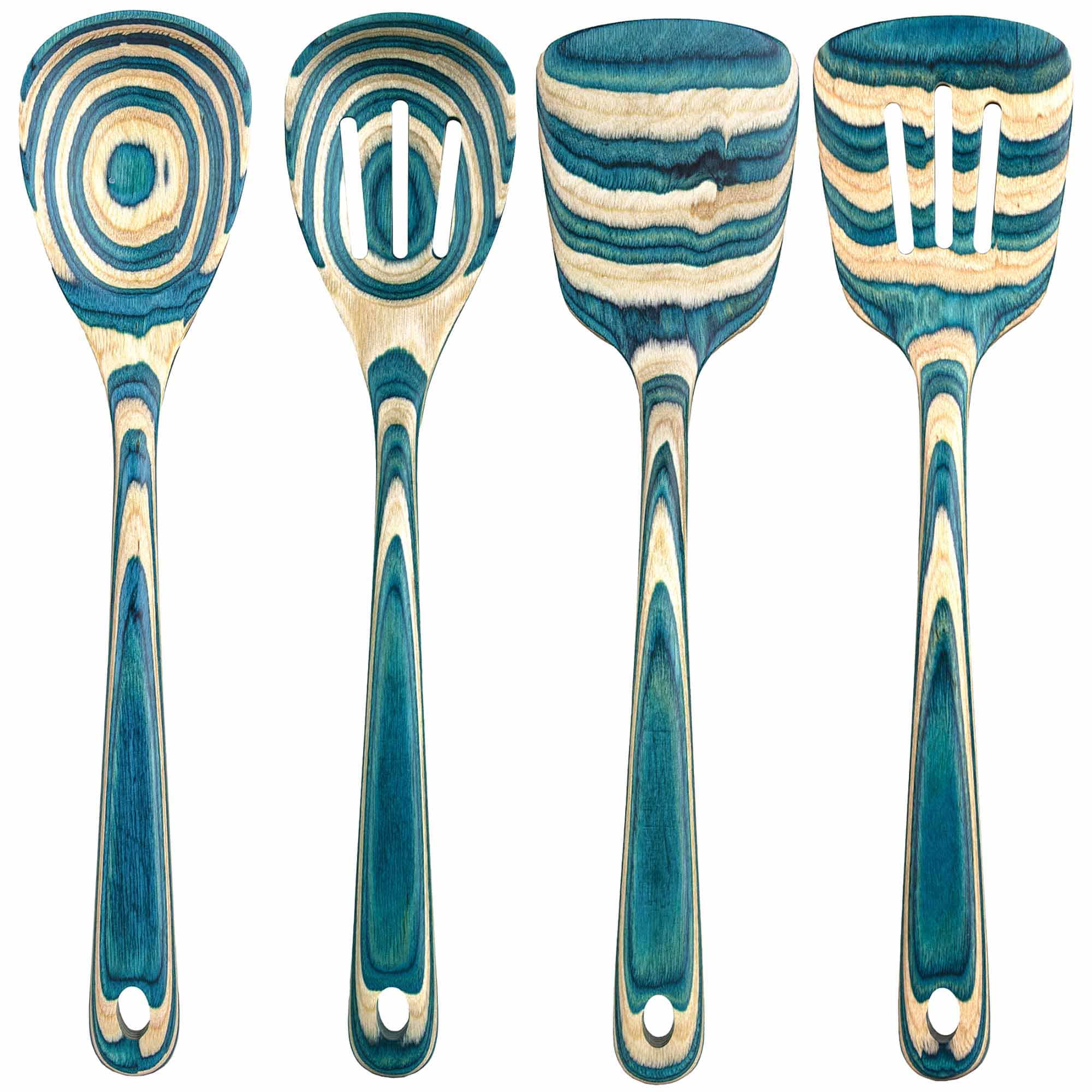Baltique - Mykonos Collection 4 Piece Cooking Utensil Set, Safe for Nonstick - Blue, Light Wood price history on PriceWatchPro