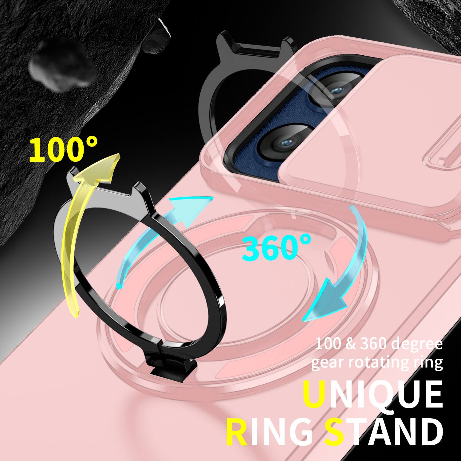 100
360
100 & 360 degree gear rotating ring
UNIQUE RING STAND