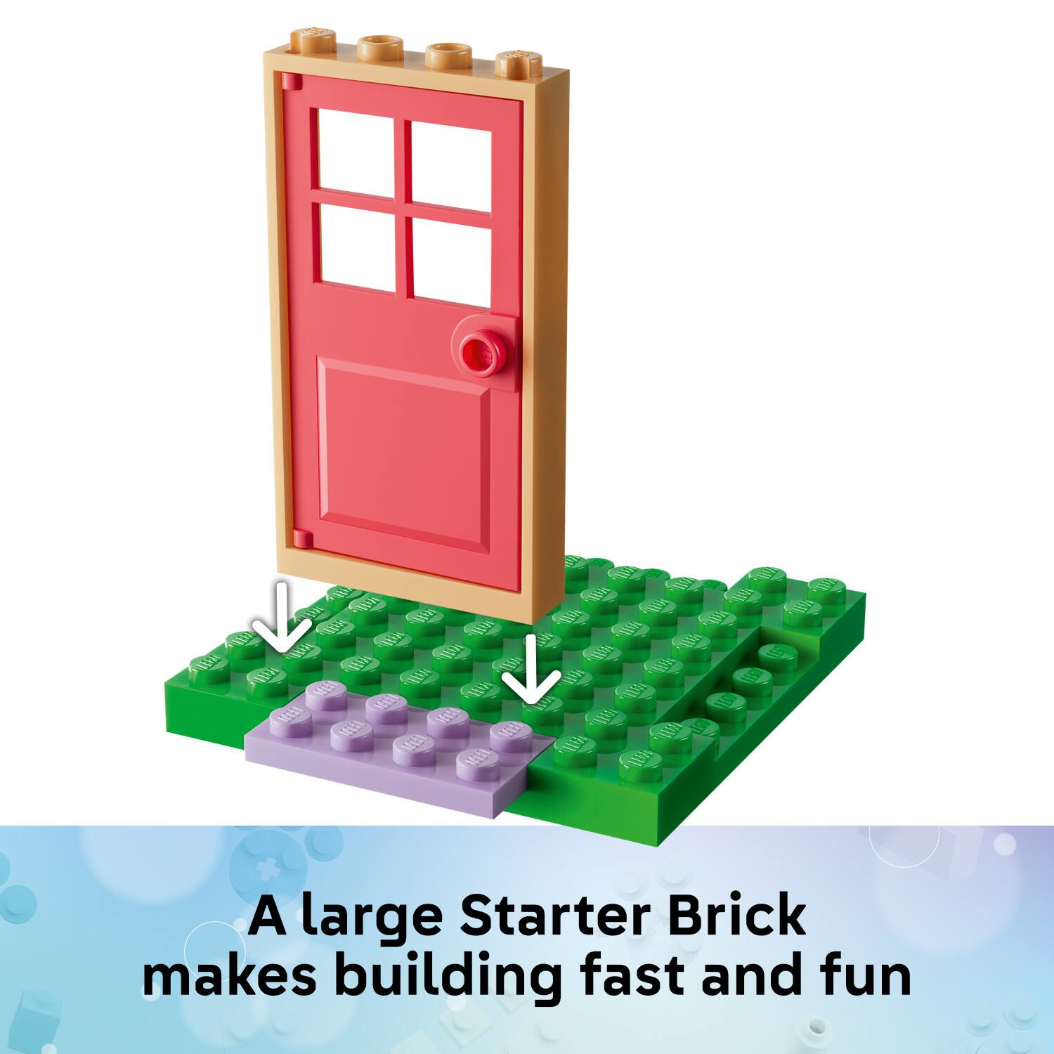 A large Starter Brick makes building fast and fun
