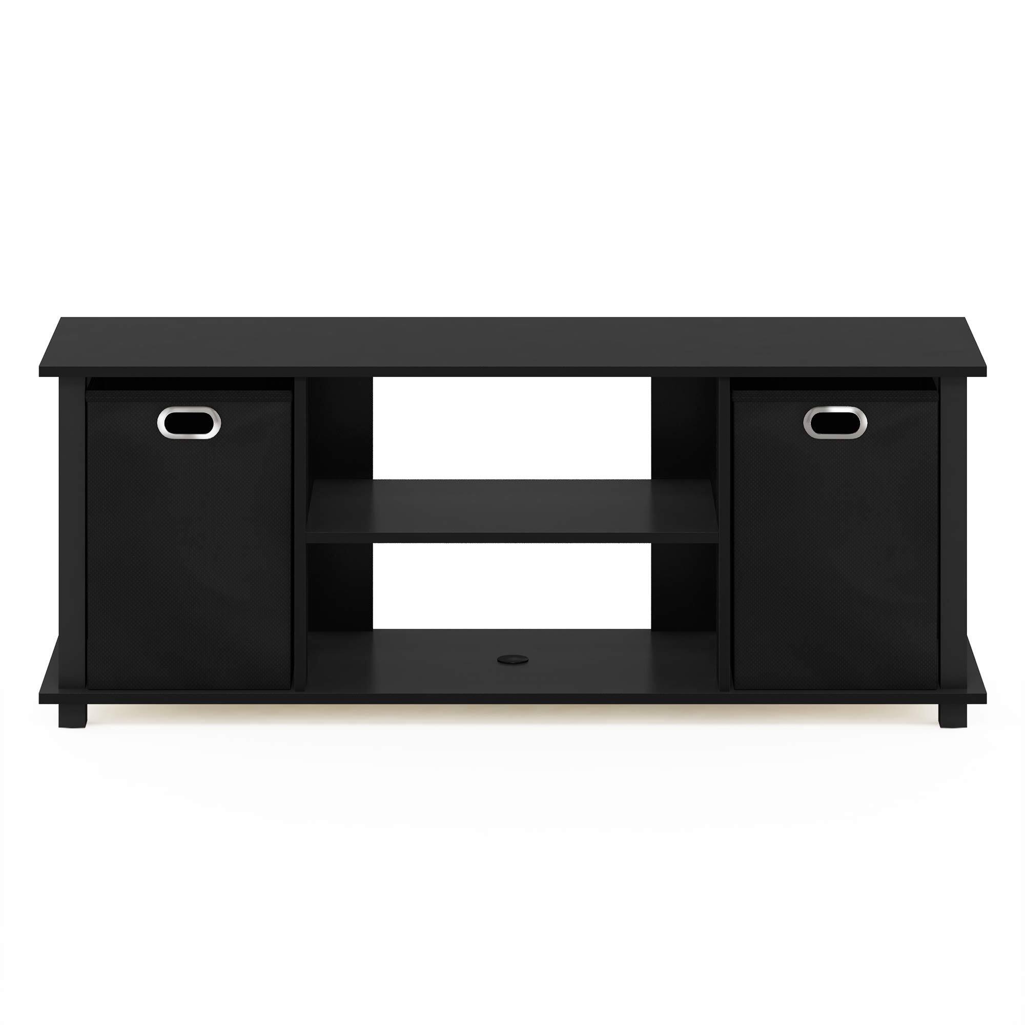 Alt View 3. Hirose Alice - Econ Entertainment Center Black/black Simple stylish design, Functional and suitable for any room; style: mode... - French Oak Grey/Black/Black-42 Inch with Bin.