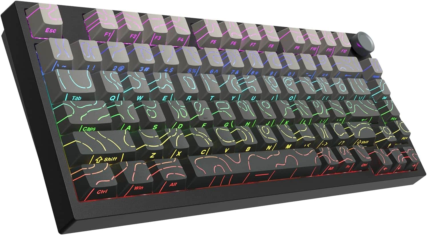 Womier - WK75 75% Wireless Gaming Mechanical Keyboard with Custom Linear Switches - Gray