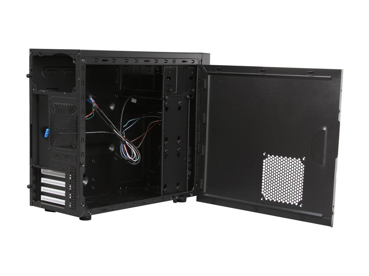 Alt View 7. Fractal Design - Fractal Design Core 1000 Black Micro ATX Mini Tower Computer Case - Black.