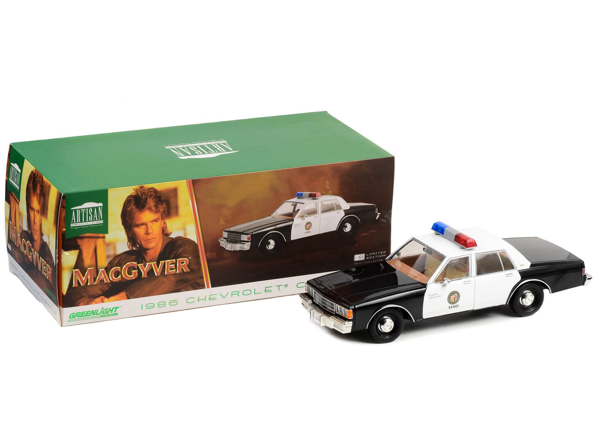 WYSLA T 1 ARTISAN : M - e  : DAAOGYVER MACGYVER C - CHEVROLET 1986 GREENLIGHT LIMITED EDITION df 02481