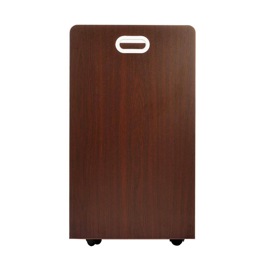 Alt View 2. AdirOffice - Blueprint Storage Wood 50-Compartment Portable Roll File Cart - Mahogany.