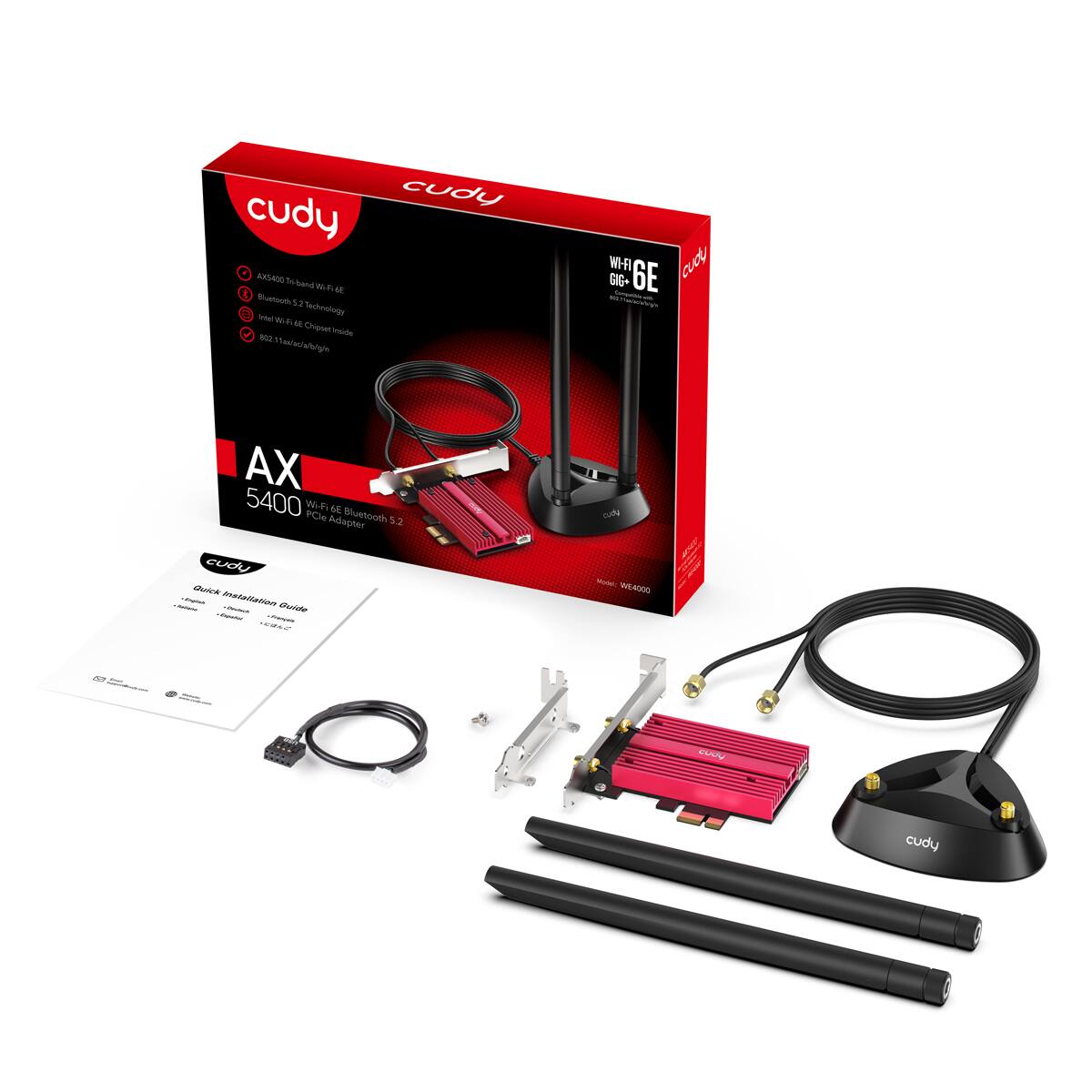 cudy cudy
Tebend wh M 1 Suetonch L D Technology V m - Chgeer - Soede NO0 1 1 Tan/ac/a/brgn WHE GIG- 6E cuy - - - AX 5400 W PCle Bluetooth Adapter 1.7 cudu heaa - Iton NA - - - -  - CAN - WEAS I C ..  cudy