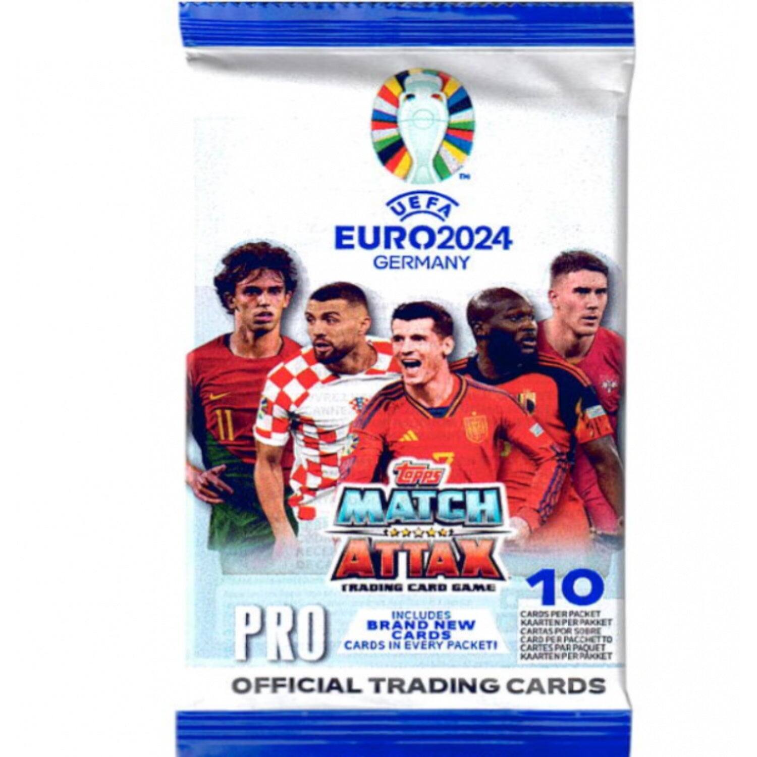 UEFA EURO 2024 GERMANY MATCH ATTAX TRADING CARD GAME 10 INCLUDES CARDS PER PACKET BRAND NEW KAARTEN PER PAKKET PRO C CARTAS POR SOBRE CARDS PER PACCHETTO CARDS IN EVERY PACKETI CARTE PAR PAQUET KAARTE N P PER KE OFFICIAL TRADING CARDS