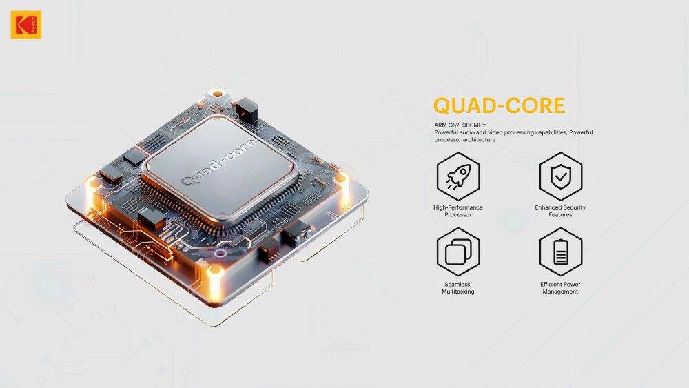 **QUAD-CORE**

- ARM G52 900MHz
- Powerful audio and video processing capabilities
- Powerful processor architecture

**Features:**
- High-Performance Processor
- Enhanced Security Features
- Seamless Multitasking
- Efficient Power Management