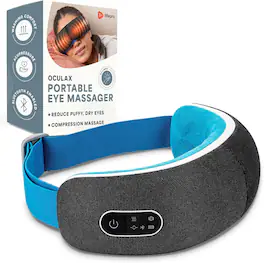 LifePro - Heated Eye Massager with Vibration Cordless Eye Mask for Migraines and Relaxation - Blue