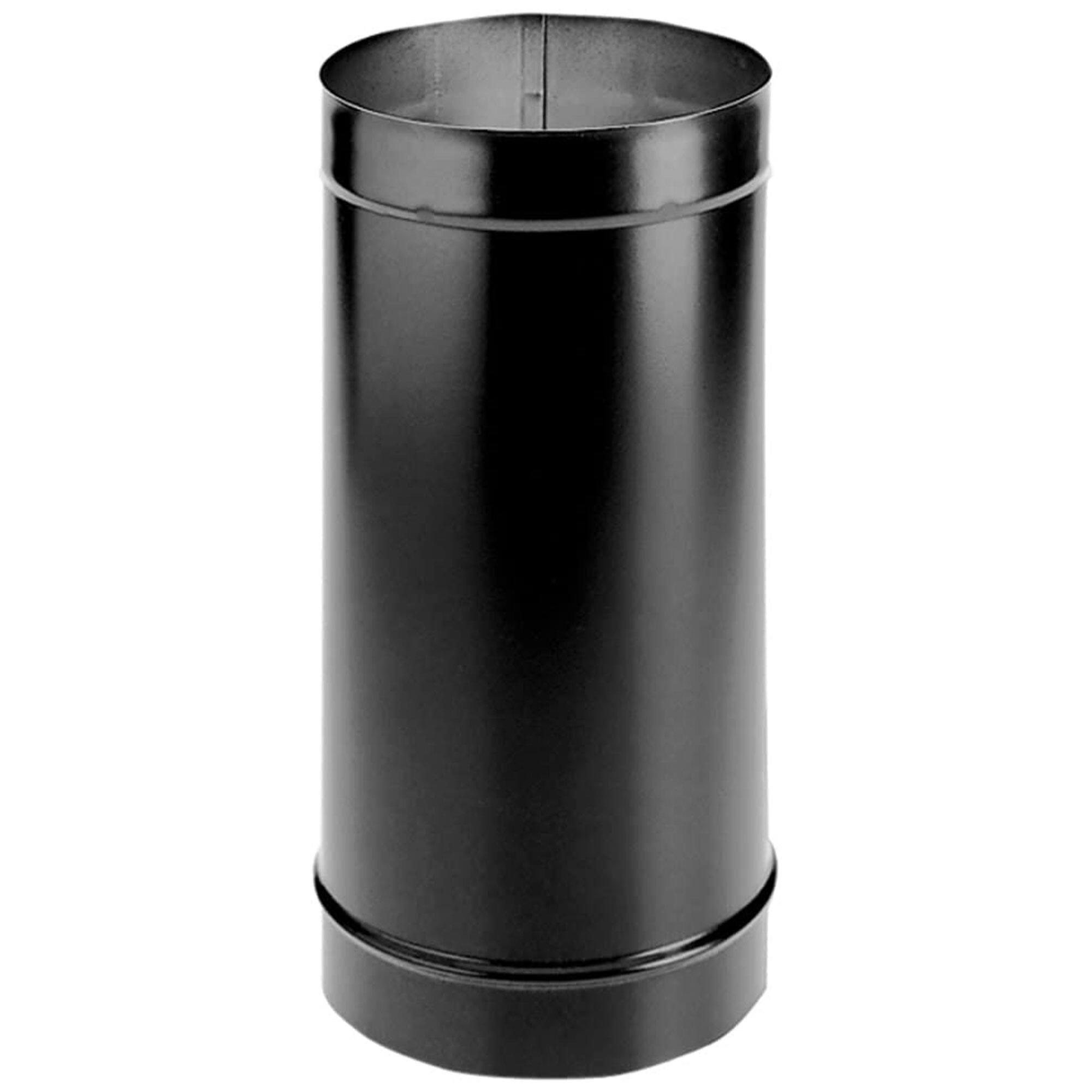 Alt View 4. DuraVent - DuraVent DuraBlack 6DBK-12 6 Inch Steel Single Wall Interior Stove Pipe, Black.