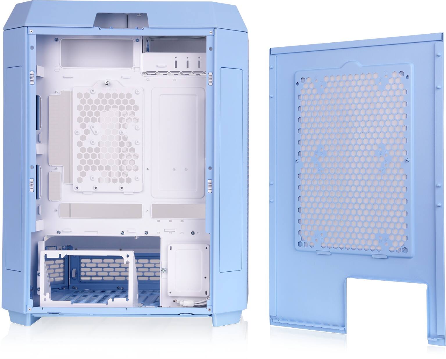 Alt View 22. Thermaltake - Tower 600 Mid Tower ATX PC Case - Hydrangea Blue.