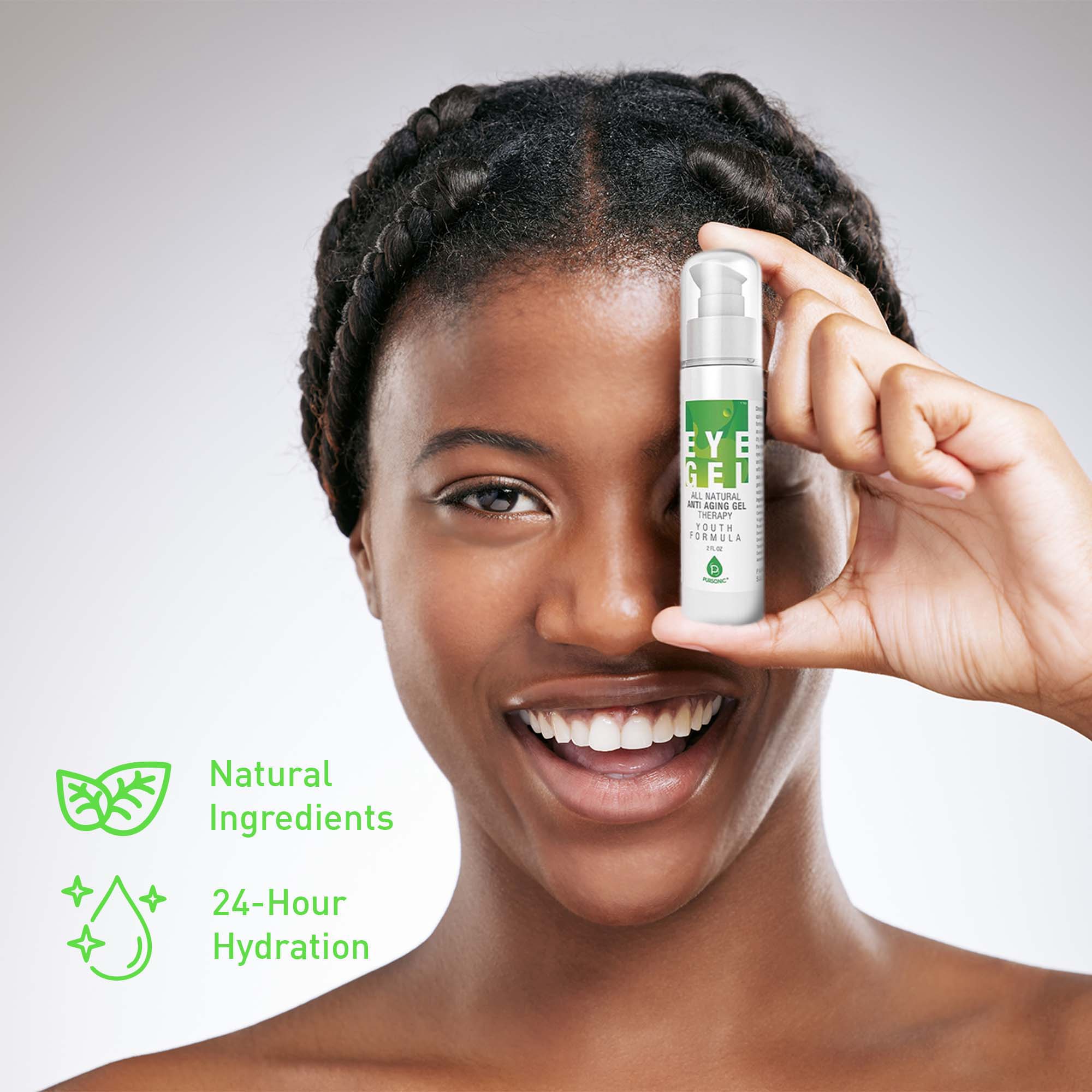 EYE GEL  
ALL NATURAL  
ANTI-AGING GEL  
THERAPY FORMULA  

Natural Ingredients  
24-Hour Hydration