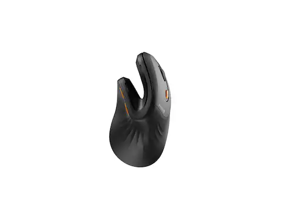 Front. ProtoArc - ProtoArc Ergonomic Bluetooth Vertical Mouse - 3 Multi-Device, 2.4GHz Optical, Rechargeable - Black - Black.