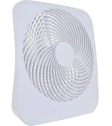 Front. FINEAK - 10-Inch Battery/AC Powered Portable Fan - Personal & Travel Use (White).