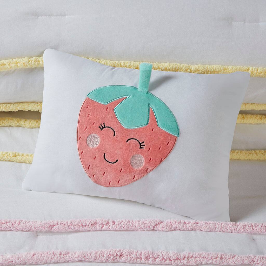 Alt View 1. Gracie Mills - Gracie Mills Tanwen Chenille Trimmed Cotton Kids' Comforter Set - Pink.