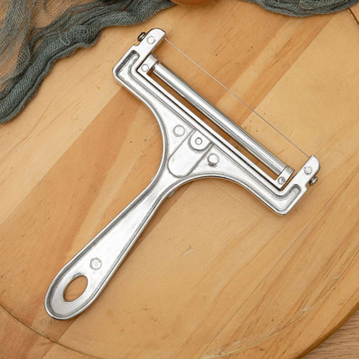 Alt View 1. Home Collection - Adjustable Hard Cheese Slicer Stainless Steel Wire Cutter Kitchen Cooking Tool.