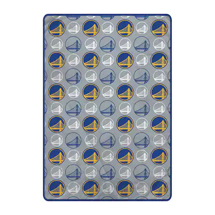 Front. Pegasus - Golden State Warriors 66" x 95" Oversized Logo Roll Ultra Cozy Blanket - Multicolor.