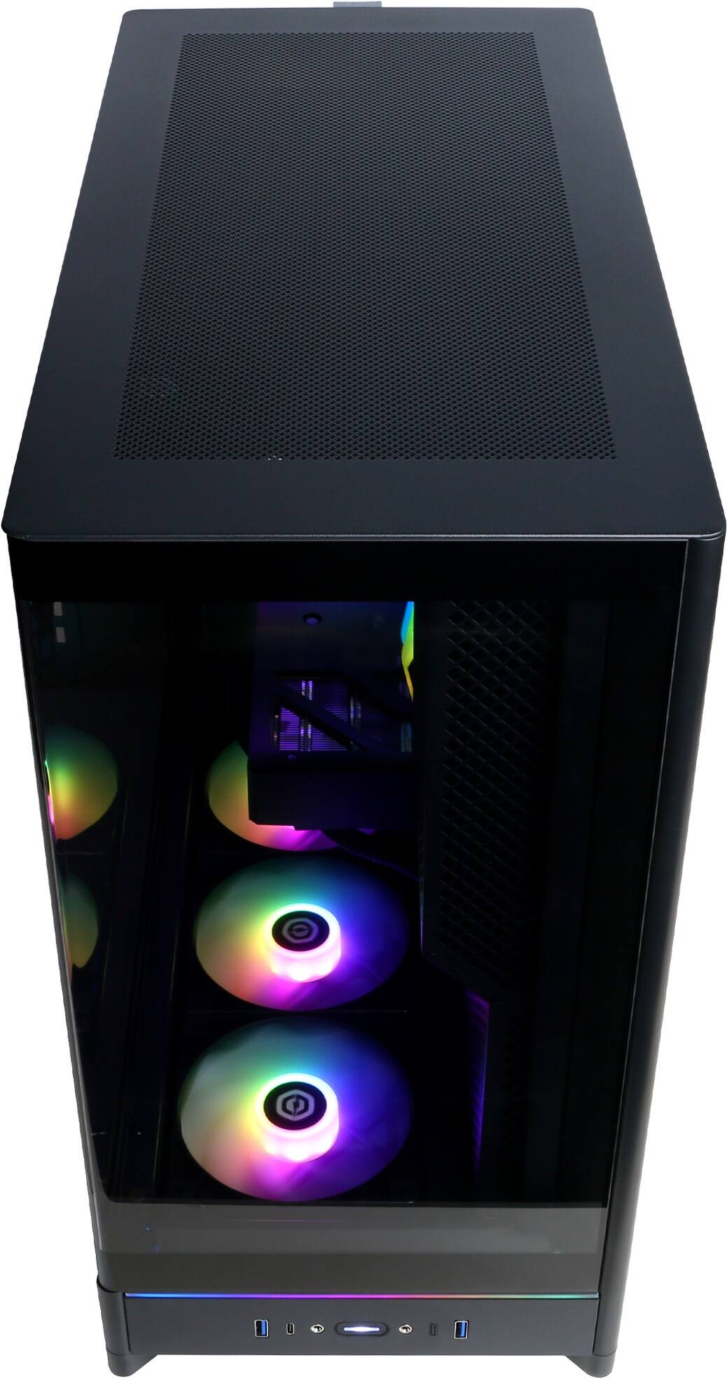 Alt View 1. CyberPowerPC - Gaming Desktop - Intel Core Ultra 9 285 2025 - AMD Radeon RX 9070 XT 16GB - 32GB DDR5 Memory - 2TB SSD Storage - Black.