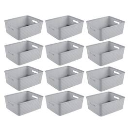 Sterilite - 14'' x 11.5'' x 5'' Woven Rectangular Organizer (12 Pack) - Short Basket