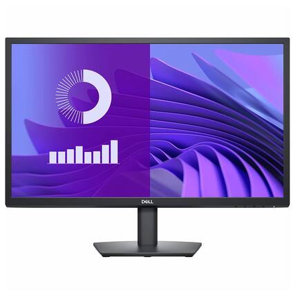 Front. Dell - E2425H 23.8" VA FHD 75Hz Monitor (VGA, DisplayPort) - Black.