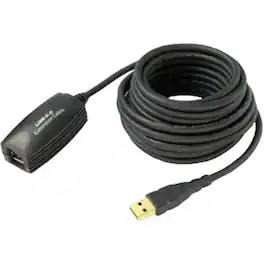 Sanoxy - 16ft USB 2.0 Active Extension Cable with IC Chip GL850A - Black