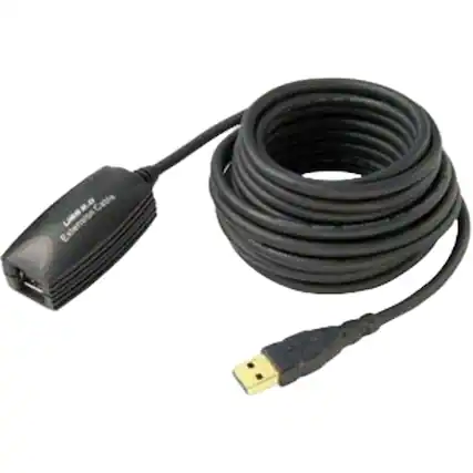 Front. Sanoxy - 16ft USB 2.0 Active Extension Cable with IC Chip GL850A - Black.