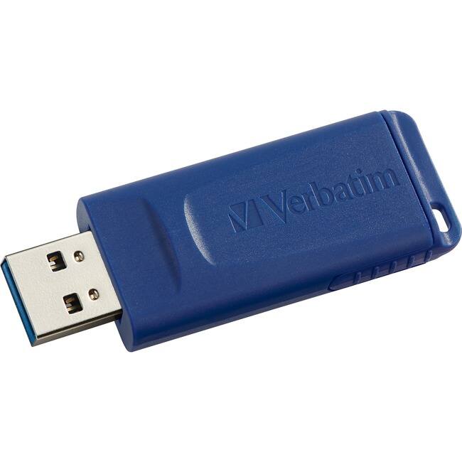 Front. Verbatim - 8GB USB Flash Drive - Blue - 8GB - Blue.