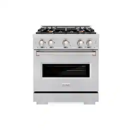 ZLINE - 30" Classic Gas Range with Convection Oven with 4 Brass Burners (CGR-BR-30) - Stainless Steel