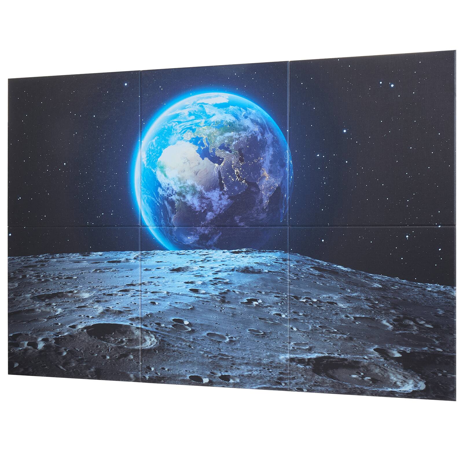 Alt View 5. VEVOR - 6 Pack Art Acoustic Panels, 70.87 x 47.24 x 0.4 inch Soundproof Wall Tiles, Self Adhesive Decorative Sound Dampening - Black;Blue.