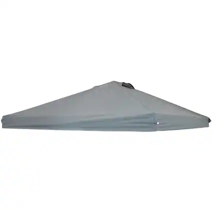 Front. Sunnydaze - 10x10 ft Fabric Replacement Pop-Up Canopy Shade with Vent - Gray.