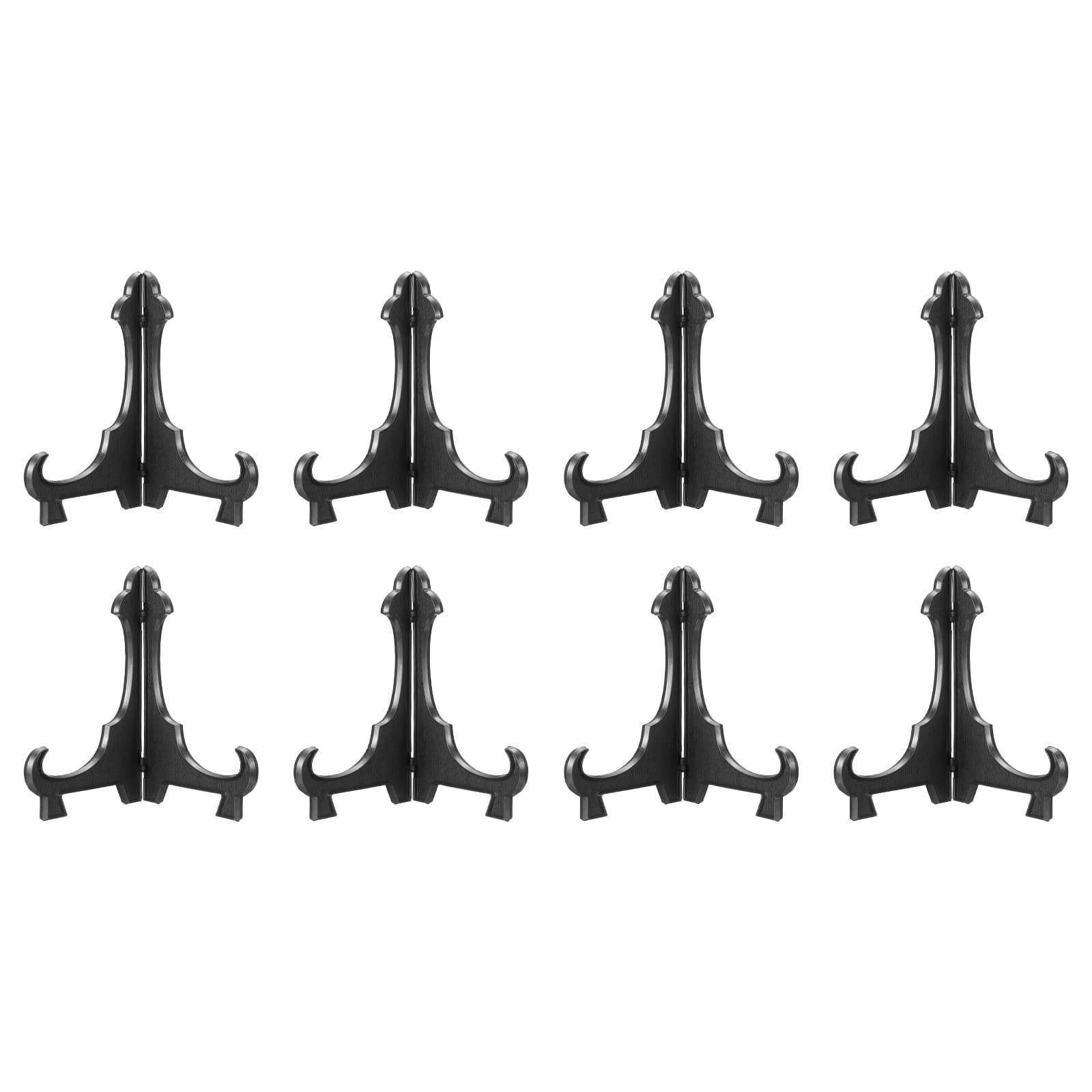 Unique Bargains - 8pcs Acrylic Easels Plate Stands 7.87 Inch Folding Display Holder for Frames Pictures Magazines - Black price history on PriceWatchPro