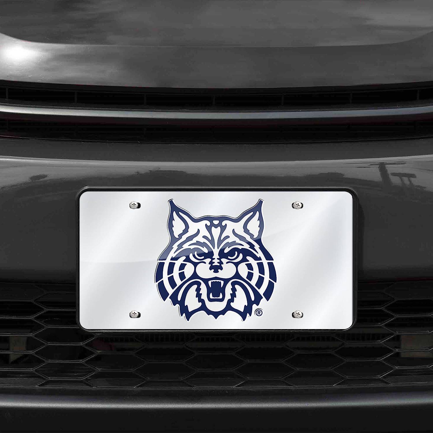 Alt View 1. Rico Industries - Arizona Wildcats Mirrored Laser Cut License Plate Laser Tag - Multi.