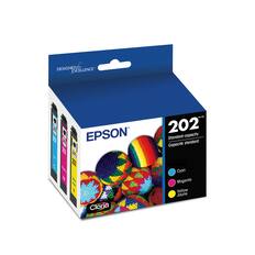 Designed for excellence, this Epson 202 ink cartridge is a standard-capacity cartridge that comes in a pack of four. The cartridges are compatible with the Claria T1170 and T1171 printers, and they come in cyan, magenta, and yellow colors.