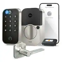 Yale - Assure Lock 2 Touch Keypad with Wi-Fi and Valdosta Lever - Satin Nickel - Front_Zoom
