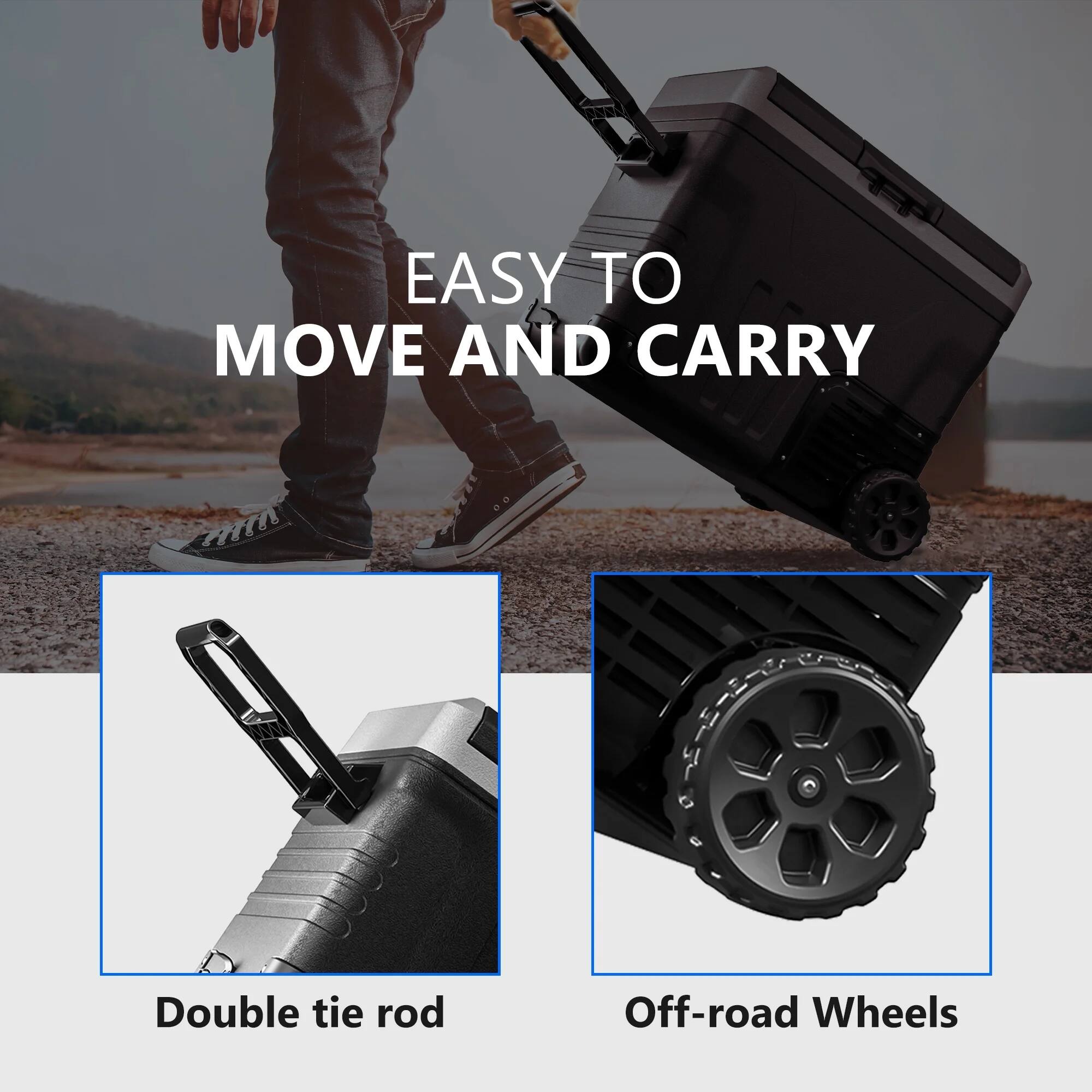 EASY TO MOVE AND CARRY

Double tie rod

Off-road Wheels