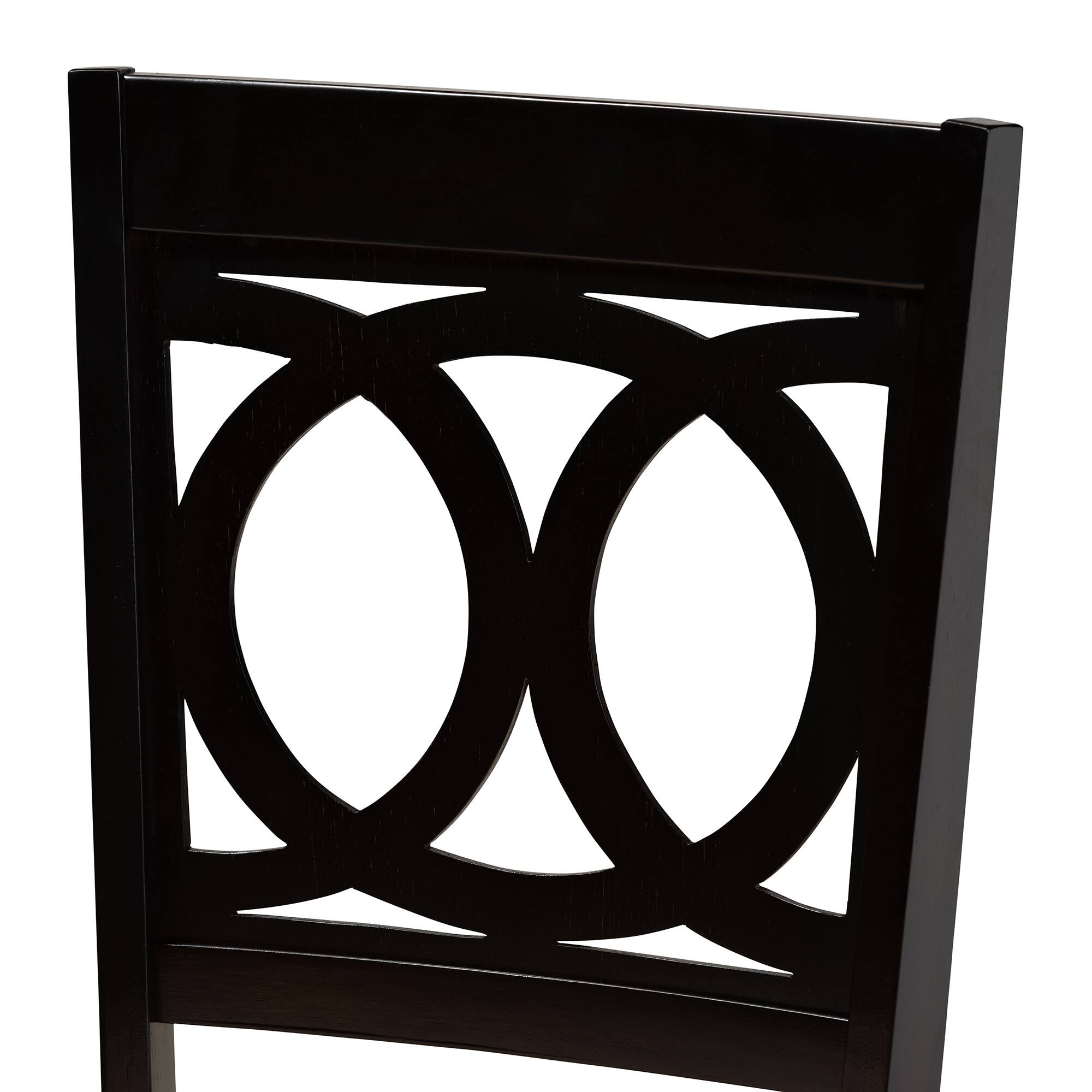 Back. Baxton Studio - Lenoir Modern Fabric Upholstered Espresso Finished Wood 2-Piece Dining Chair Set Set - Sand Brown/Espresso.