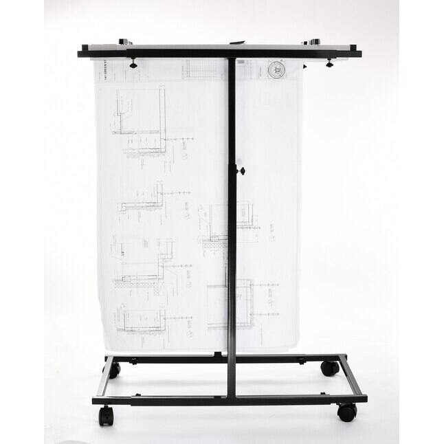 Back. AdirOffice - Steel Portable Storage Hanging File Cart Mobile Blueprint Storage Vertical Plan Center - Black.