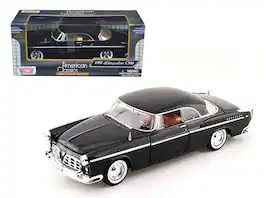 1955 Chrysler C300 Black 1/24 Diecast Model Car by Motormax