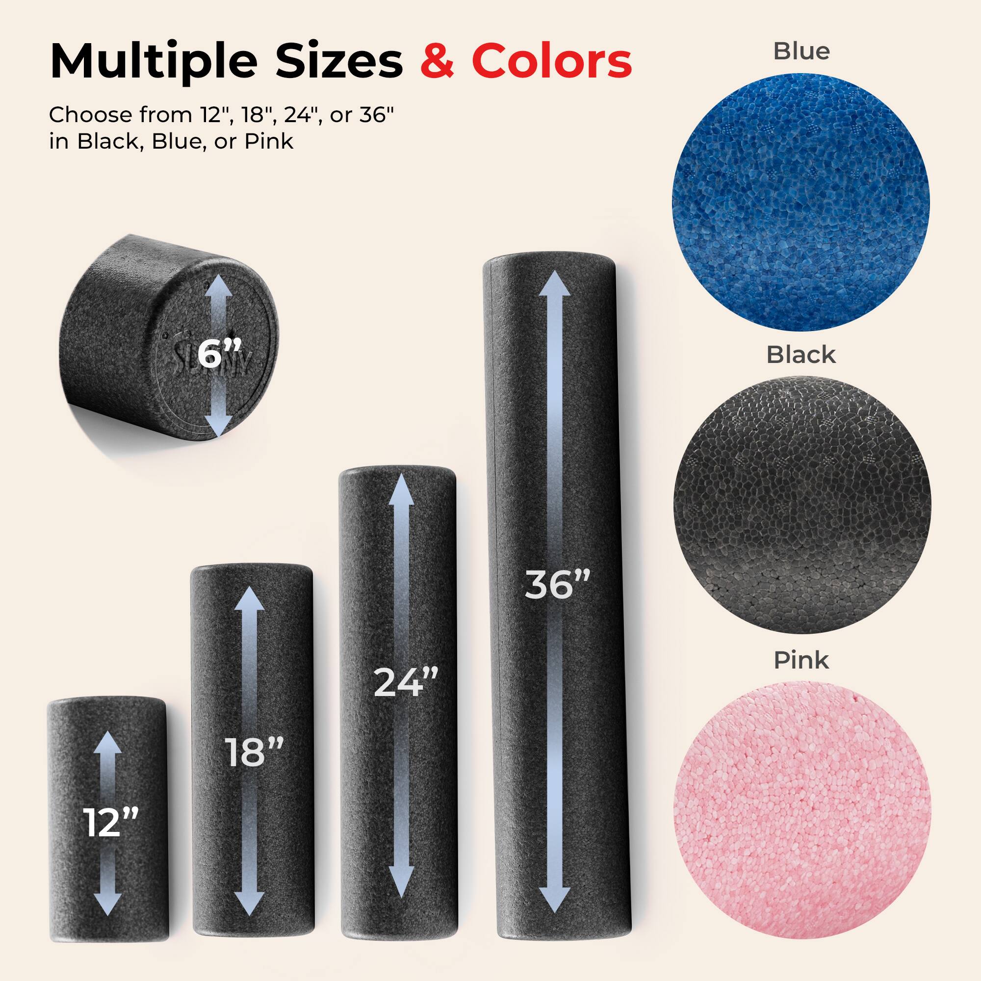 Multiple Sizes & Colors

Choose from 12", 18", 24", or 36" in Black, Blue, or Pink

- 6" Black
- 12"
- 18"
- 24"
- 36"

Colors:
- Blue
- Black
- Pink