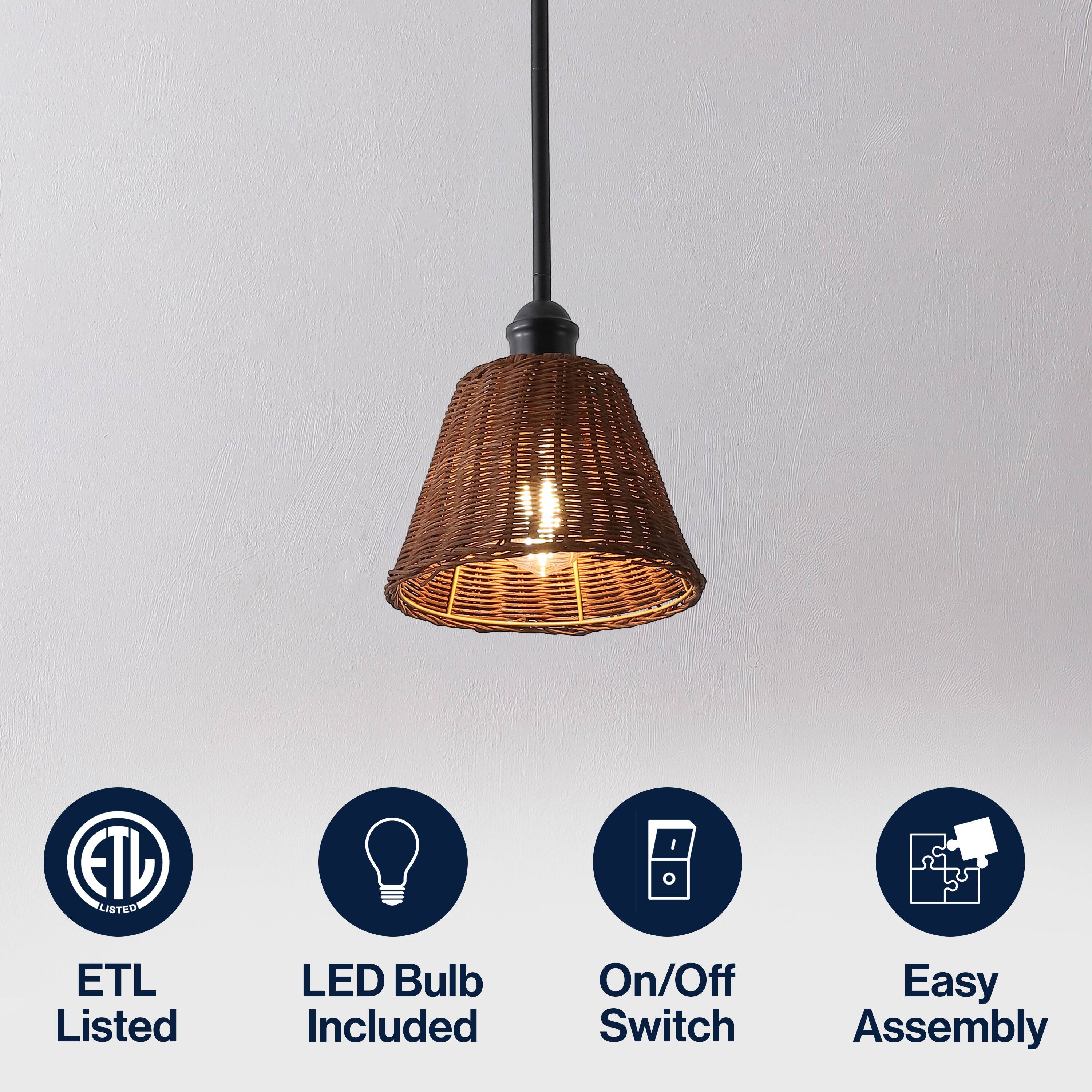 ETL Listed  
LED Bulb Included  
On/Off Switch  
Easy Assembly
