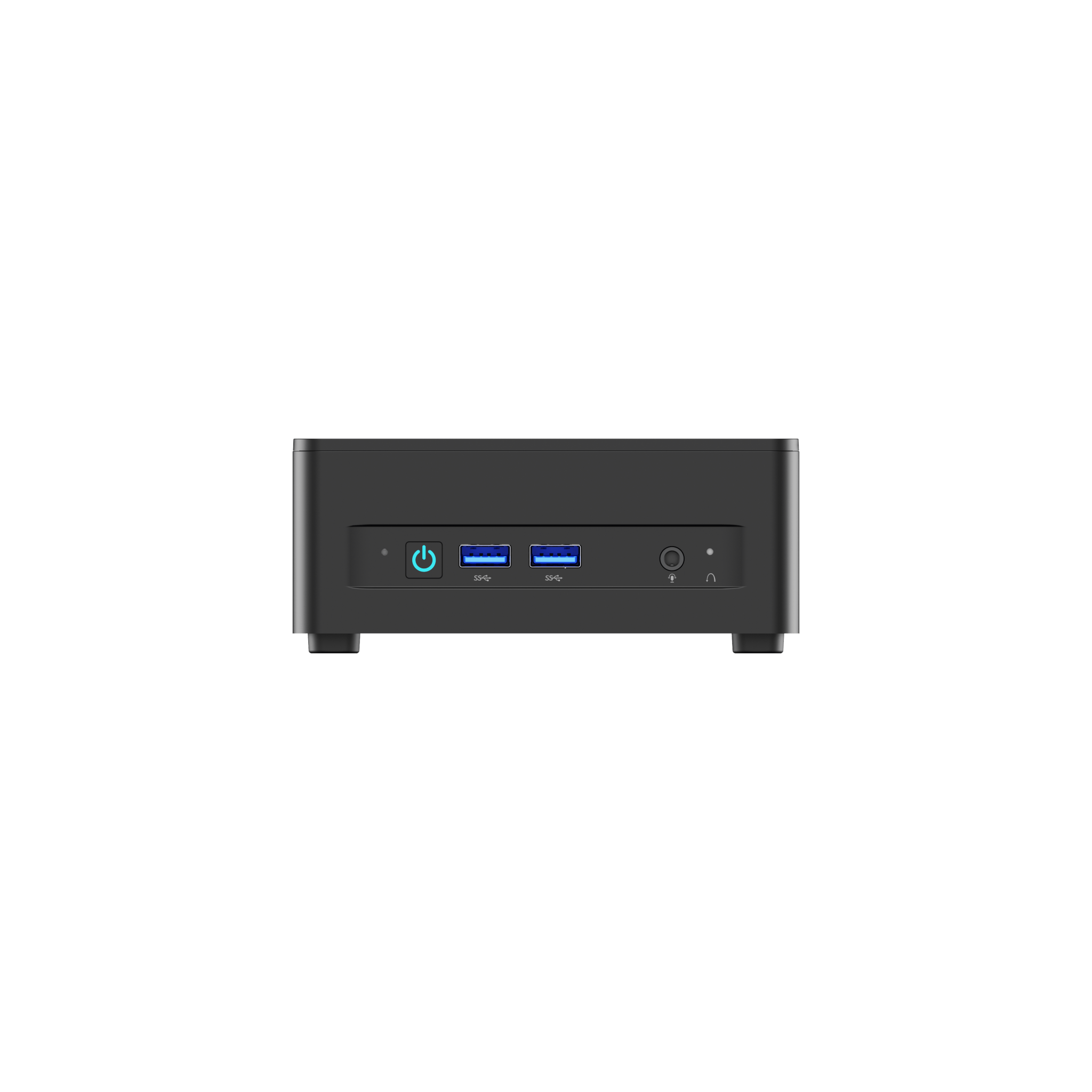 Alt View 3. Minisforum - UM760 Slim Mini PC, AMD Ryzen 5 7640HS, AMD Radeon 760M, 16GB RAM + 1TB SSD, USB4, Wi-Fi 6E, Windows 11 Pro - Black.