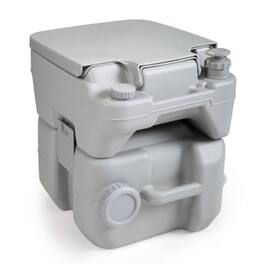 MOOSOO - 5 Gallon Portable Toilet With Detachable Holding Tank, Flush Potty For Travel Camping - Gray