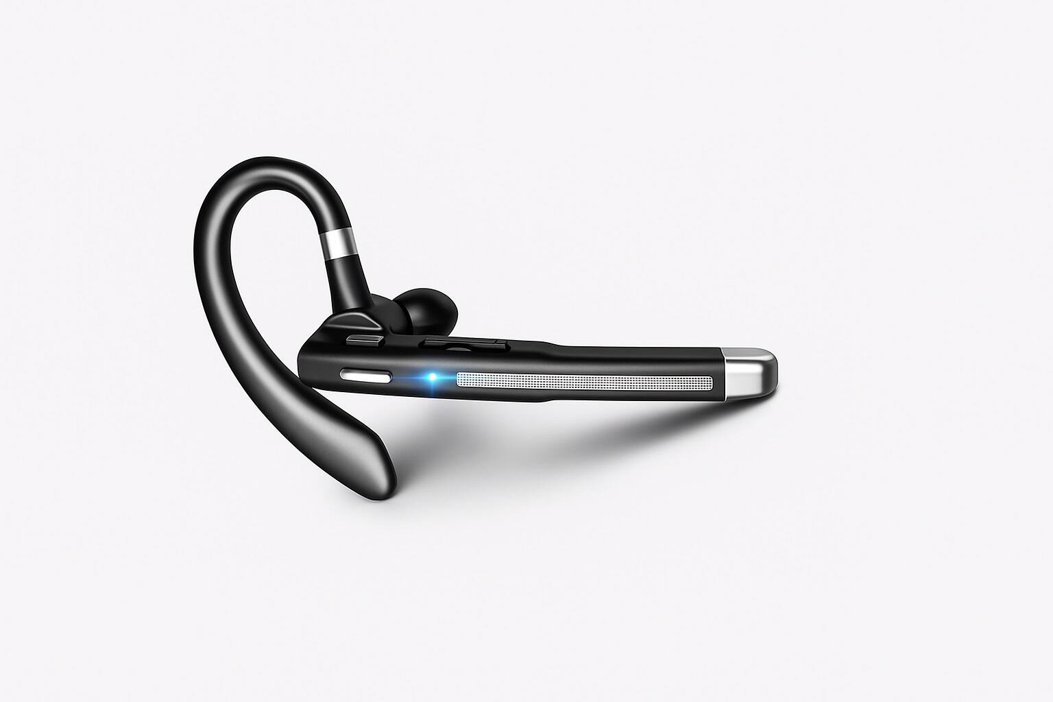Zell Electronics - Single Ear Wireless Bluetooth Headset with Mic, 120H Standby, for Calls, Biking, Running, Work - Black