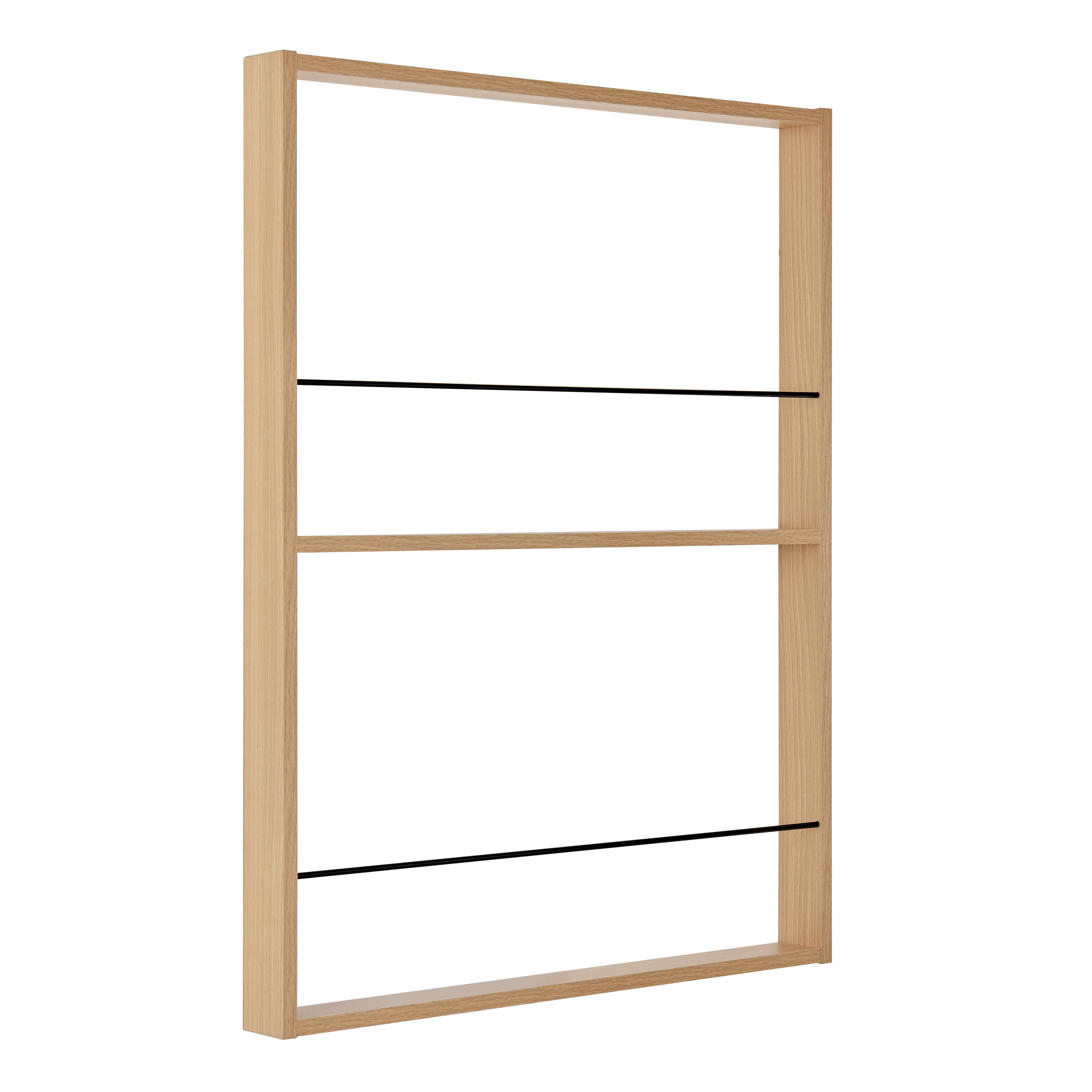 Alt View 10. Danya B - Steiner Beech Square Wall-Mount Kids Bookcase with Contrasting Black Rods - Beech.