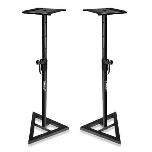 Pyle - PSTND35 Heavy Duty Telescoping Speaker Stands with Height Adjustment - Set of 2