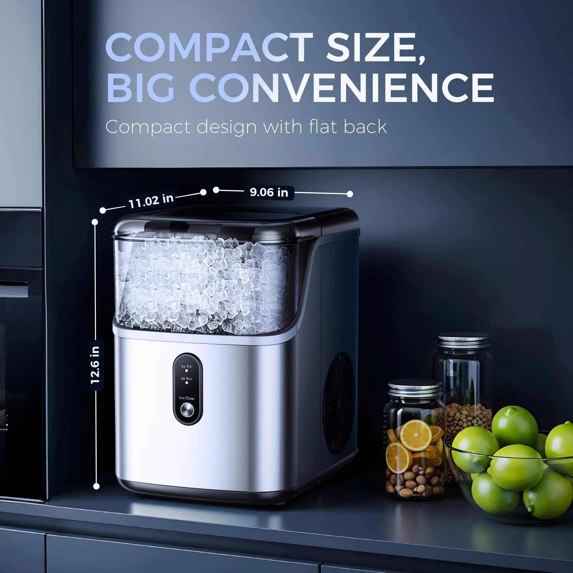 COMPACT SIZE, BIG CONVENIENCE
Compact design with flat back
11.02 in
9.06 in
12.6 in