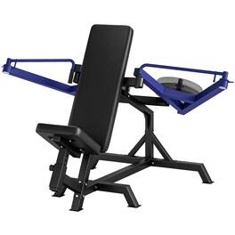 Soozier - Chest Press Machine, 660 lb Chest Fly Machine with Adjustable Lever Arms, Adjustable Seat - Dark Blue