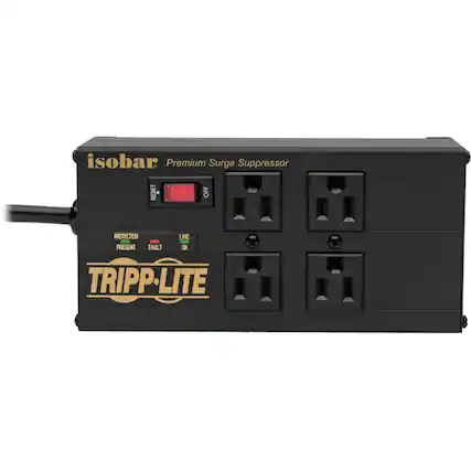 isobar Premium Surge Suppressor
TRIPP-LITE
RESET OFF
PROTECTION PRESENT
FAULT
LINE OK