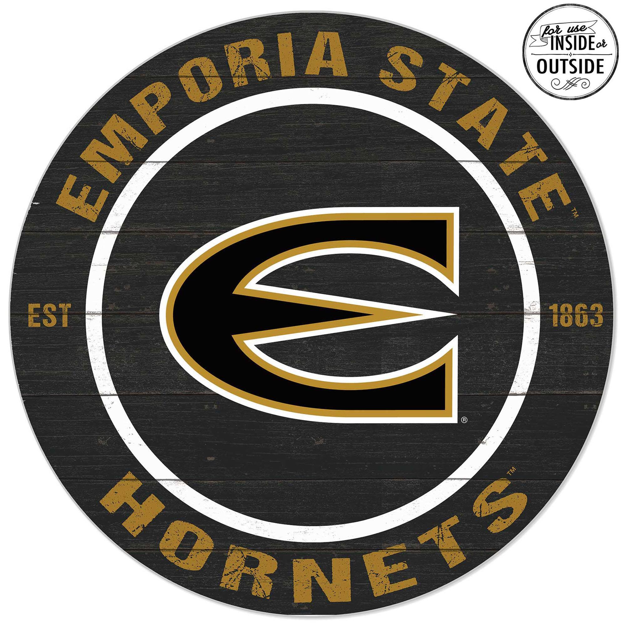 Emporia State Hornets 20'' x 20'' Indoor/Outdoor Team Color Circle Sign
